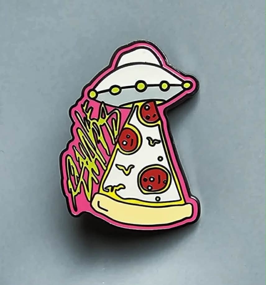 Pizza UFO Enamel Pin